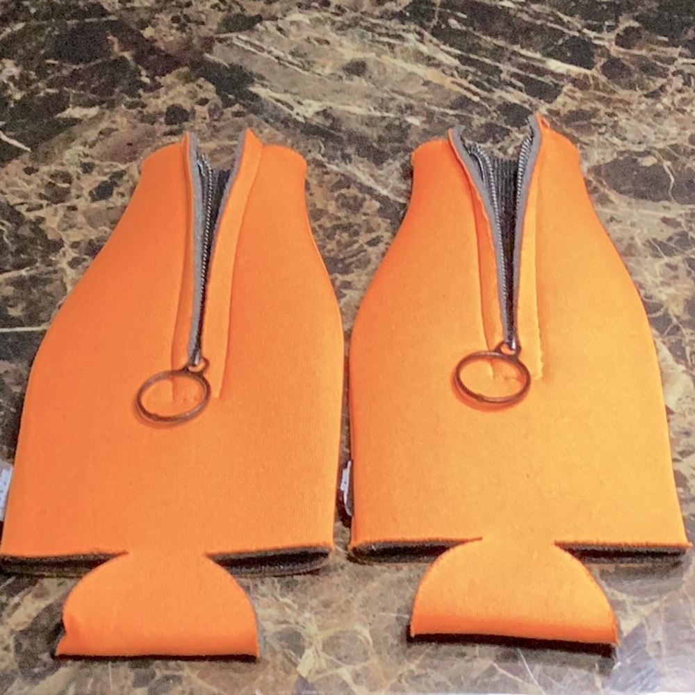 Neoprene beer bottle beverage cooler holder sleeve zipper jacket